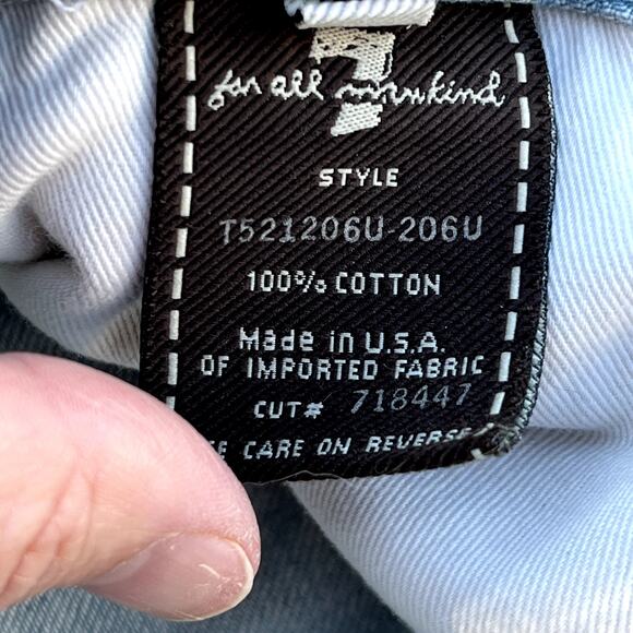 7 Seven For All Mankind Relaxed Light Wash Distressed Denim Jeans Mens 33 Long - Picture 11 of 11